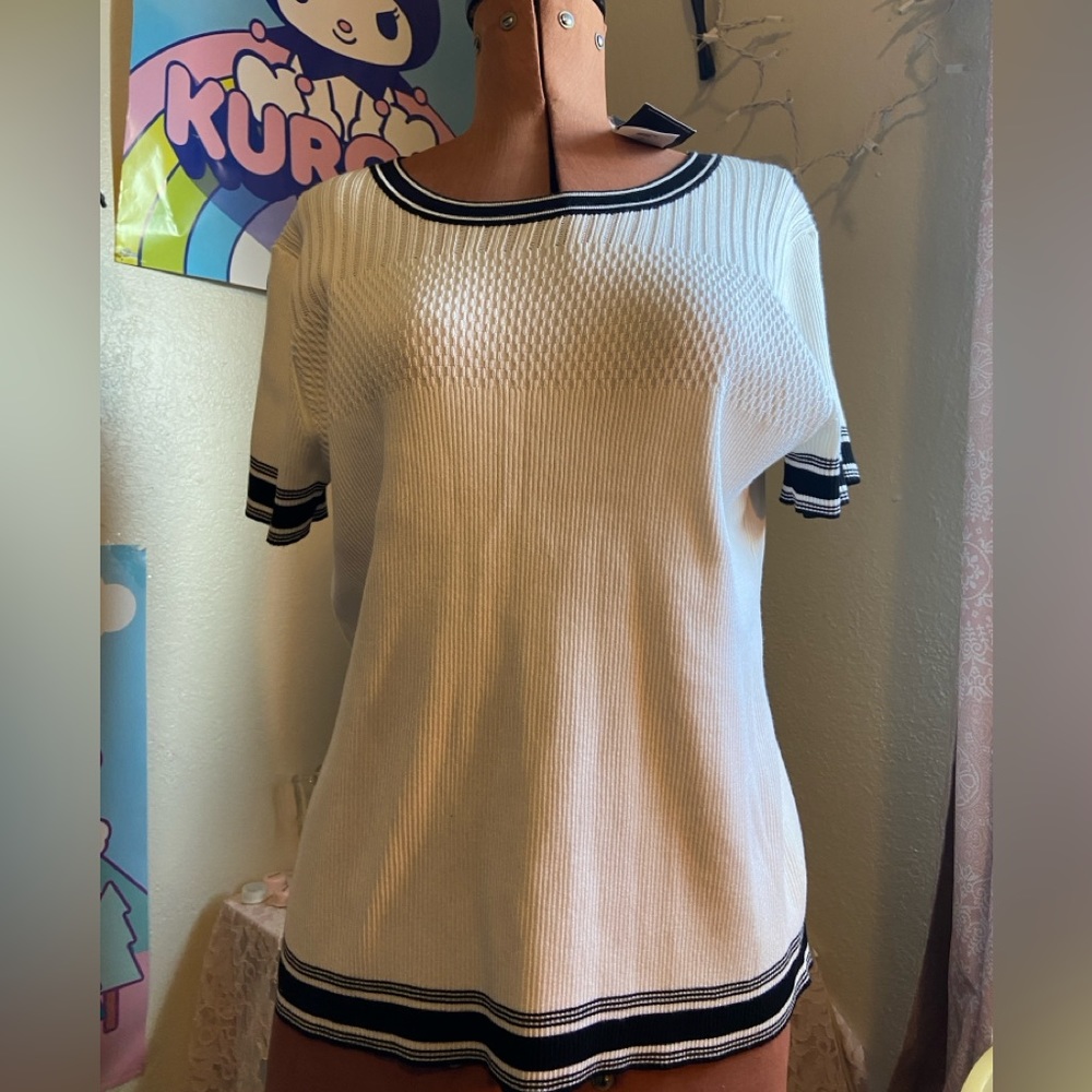 Karl Lagerfeld Scoop-neck Sweater Blouse
